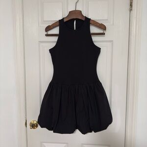 Mango Black Mini balloon skirt dress
